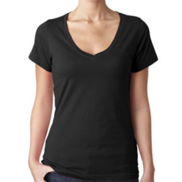 Ladies Sheer V-neck T-Shirt Thumbnail